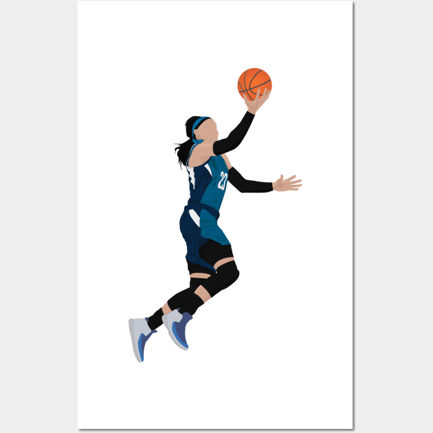 Women's basketball passion Wall Art by RockyDesigns